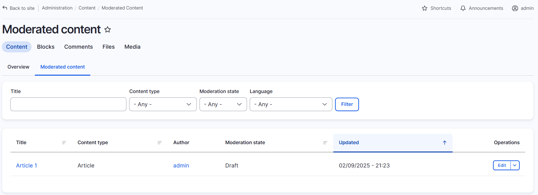 content moderation workflows admin content moderated